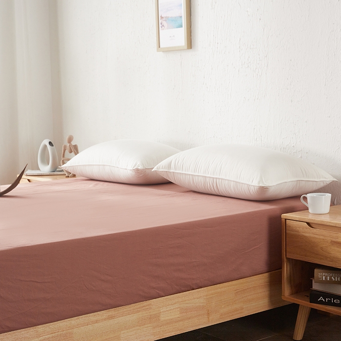 91家纺网 家纺一手货源 找家纺 贝尔 PELLHOME 日式全棉纯棉水洗棉床笠床罩男士简约蓝北欧床垫保护防滑固定单件春节不打烊 湖红