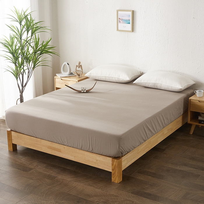 91家纺网 家纺一手货源 找家纺 贝尔 PELLHOME 日式全棉纯棉水洗棉床笠床罩男士简约蓝北欧床垫保护防滑固定单件春节不打烊 卡其