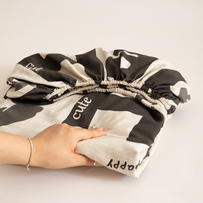 91家纺网 家纺一手货源 找家纺 眠博士 2025新款全棉混纺生态磨毛印花单床笠 磨毛床笠-兔先生