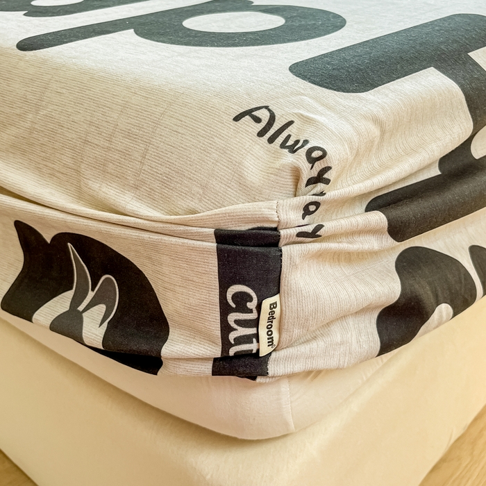 91家纺网 家纺一手货源 找家纺 眠博士 2025新款全棉混纺生态磨毛印花单床笠 磨毛床笠-兔先生