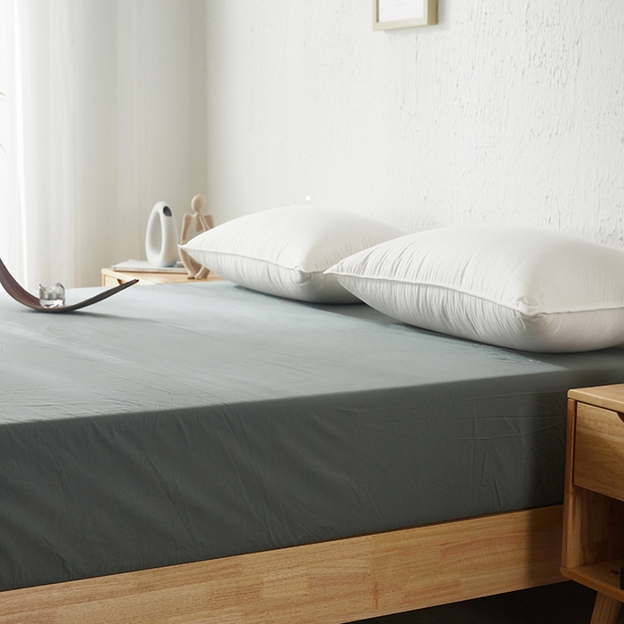 91家纺网 家纺一手货源 找家纺 贝尔 PELLHOME 日式全棉纯棉水洗棉床笠床罩男士简约蓝北欧床垫保护防滑固定单件春节不打烊 墨绿