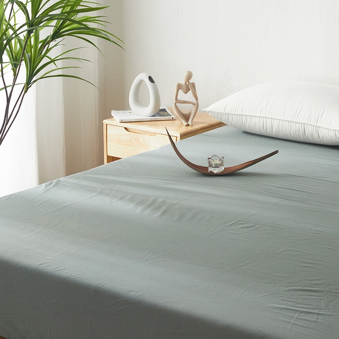 91家纺网 家纺一手货源 找家纺 贝尔 PELLHOME 日式全棉纯棉水洗棉床笠床罩男士简约蓝北欧床垫保护防滑固定单件春节不打烊 墨绿