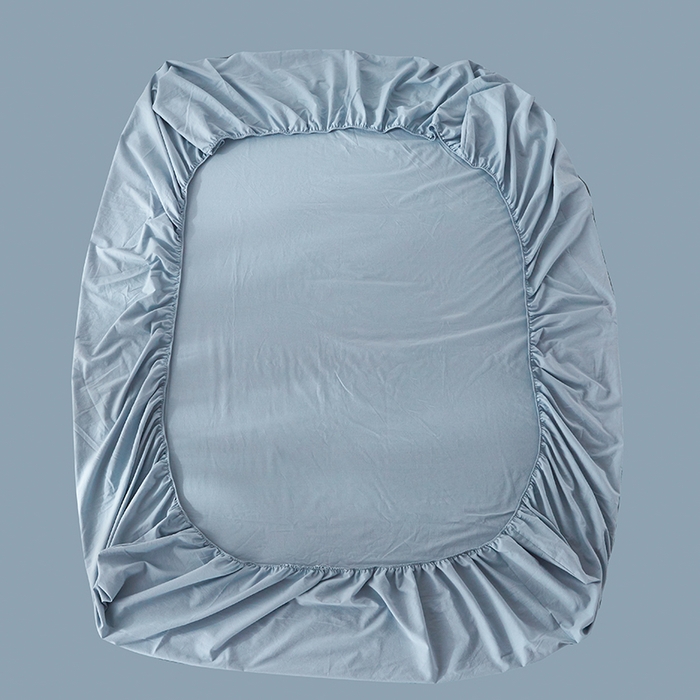 91家纺网 家纺一手货源 找家纺 贝尔 PELLHOME 日式全棉纯棉水洗棉床笠床罩男士简约蓝北欧床垫保护防滑固定单件春节不打烊 天蓝