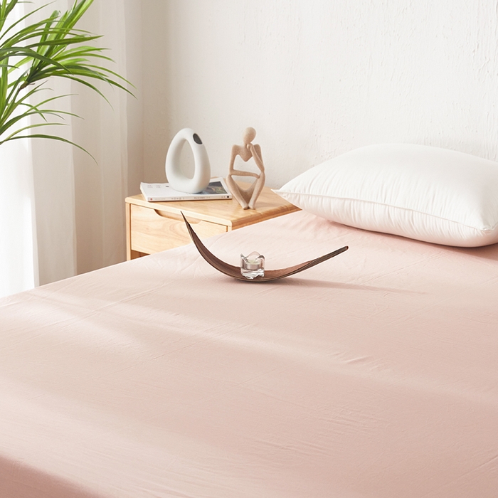 91家纺网 家纺一手货源 找家纺 贝尔 PELLHOME 日式全棉纯棉水洗棉床笠床罩男士简约蓝北欧床垫保护防滑固定单件春节不打烊 玉色-