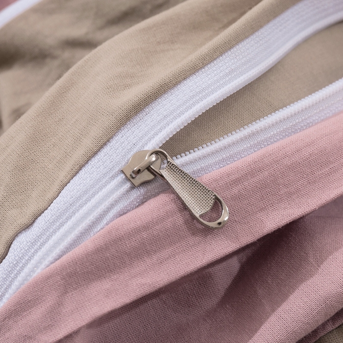 91家纺网 家纺一手货源 找家纺 贝尔 PELLHOME 纯棉被套单件良品水洗棉全棉被罩纯色（春节不打烊)（可抖音代发） 藕粉纯色