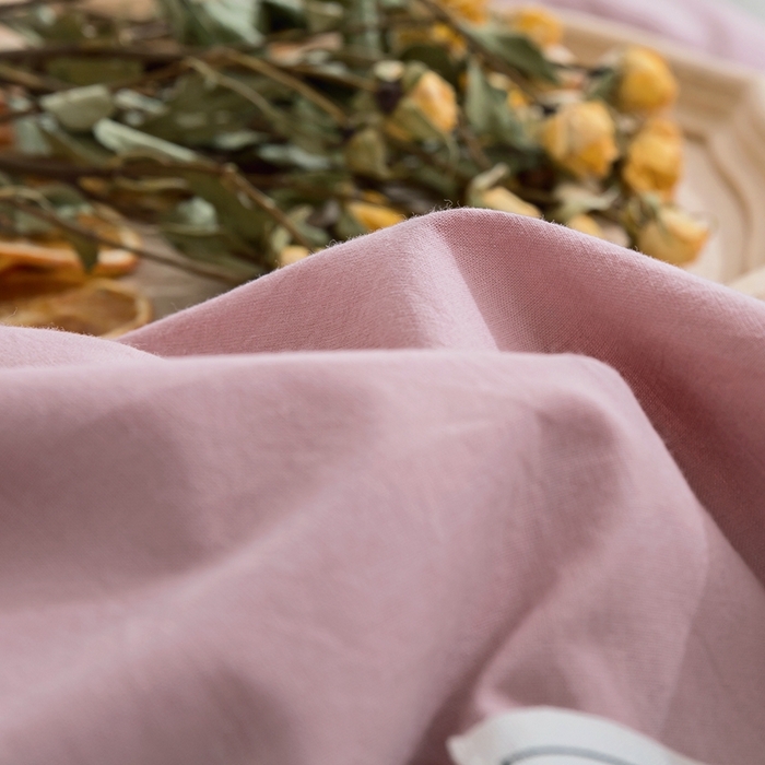 91家纺网 家纺一手货源 找家纺 贝尔 PELLHOME 纯棉被套单件良品水洗棉全棉被罩纯色（春节不打烊)（可抖音代发） 藕粉纯色