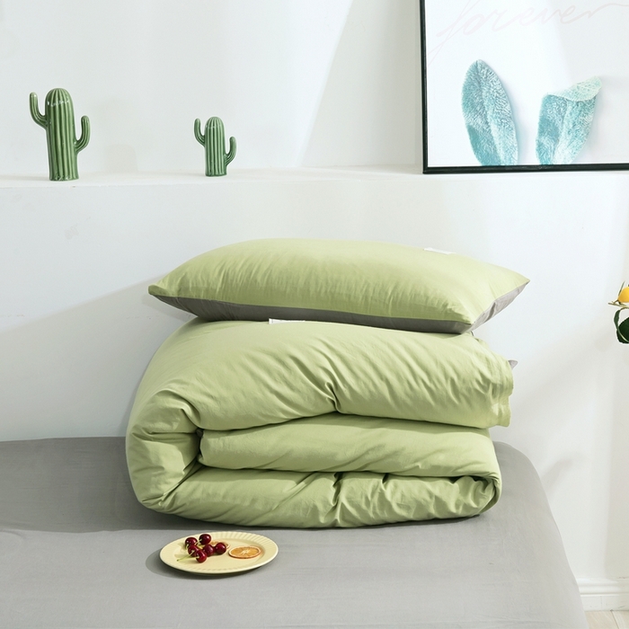 91家纺网 家纺一手货源 找家纺 贝尔 PELLHOME 纯棉被套单件良品水洗棉全棉被罩纯色（春节不打烊)（可抖音代发） 浅绿纯色