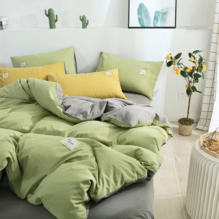 91家纺网 家纺一手货源 找家纺 贝尔 PELLHOME 纯棉被套单件良品水洗棉全棉被罩纯色（春节不打烊)（可抖音代发） 浅绿纯色
