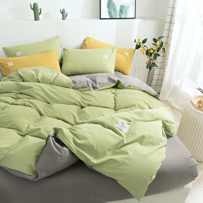 91家纺网 家纺一手货源 找家纺 贝尔 PELLHOME 纯棉被套单件良品水洗棉全棉被罩纯色（春节不打烊)（可抖音代发） 浅绿纯色
