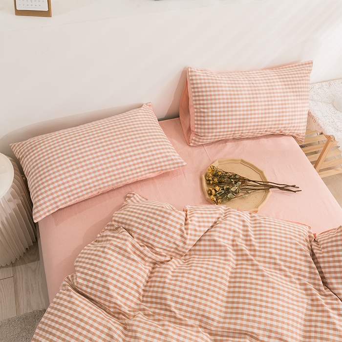 91家纺网 家纺一手货源 找家纺 贝尔 PELLHOME 纯棉被套单件良品水洗棉全棉被罩纯色（春节不打烊)（可抖音代发） 小玉格