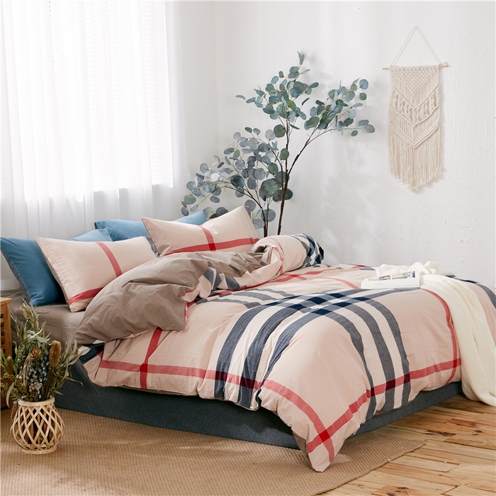 91家纺网 家纺一手货源 找家纺 贝尔 PELLHOME 纯棉被套单件良品水洗棉全棉被罩纯色（春节不打烊)（可抖音代发） 克洛丽咖