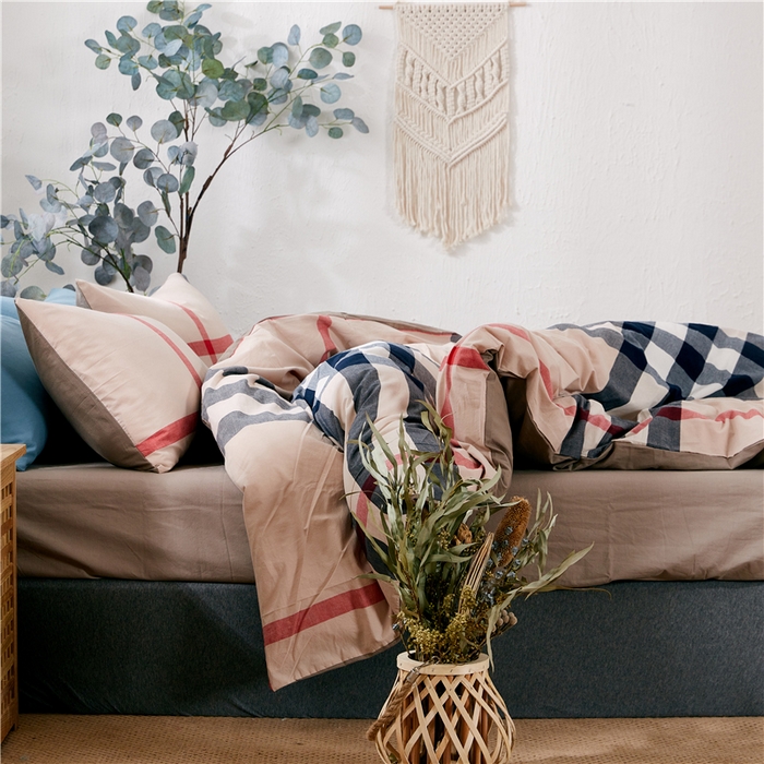 91家纺网 家纺一手货源 找家纺 贝尔 PELLHOME 纯棉被套单件良品水洗棉全棉被罩纯色（春节不打烊)（可抖音代发） 克洛丽咖