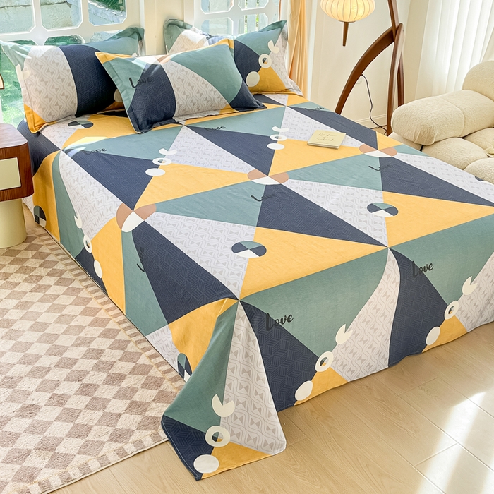 91家纺网 家纺一手货源 找家纺 （总）眠博士 2025新款全棉混纺生态磨毛印花单床单