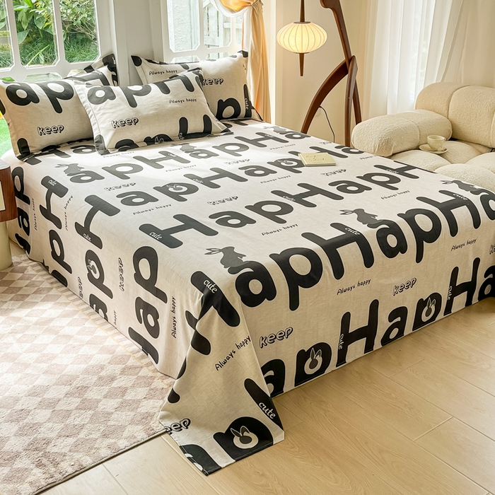 91家纺网 家纺一手货源 找家纺 （总）眠博士 2025新款全棉混纺生态磨毛印花单床单