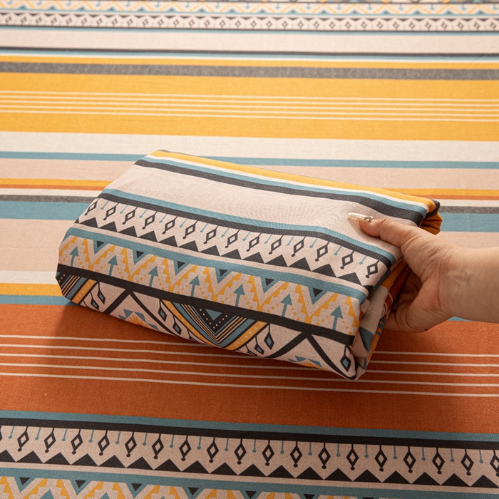 91家纺网 家纺一手货源 找家纺 眠博士 2025新款全棉混纺生态磨毛印花单床单 磨毛床单-波西米亚