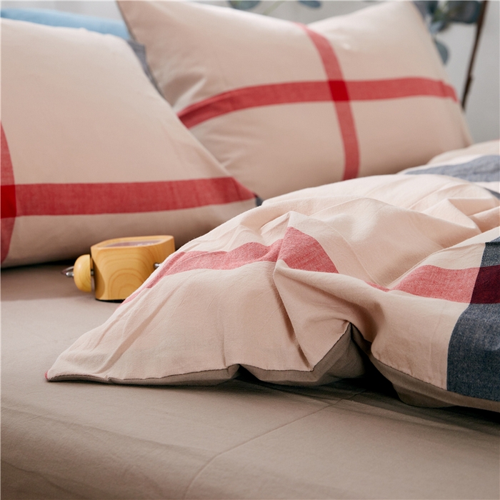 91家纺网 家纺一手货源 找家纺 贝尔 PELLHOME 纯棉枕套纯色良品格子水洗棉简约48*74单人（可抖音代发） 宝丽格