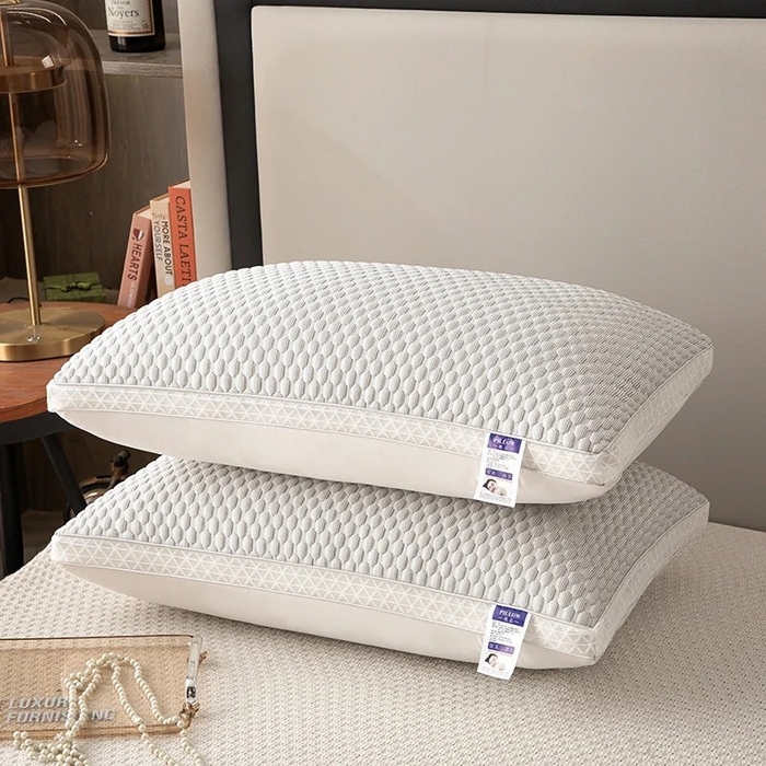 91家纺网 家纺一手货源 找家纺 浩宇家纺 2025新款凉豆豆枕芯外贸畅品枕头家用舒适网边透气四季款（支持定制） 灰色