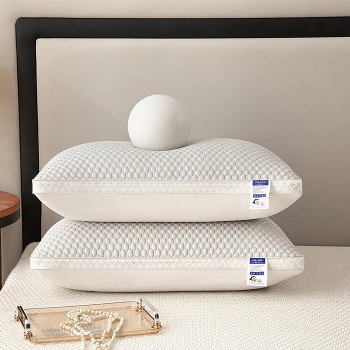 91家纺网 家纺一手货源 找家纺 浩宇家纺 2025新款凉豆豆枕芯外贸畅品枕头家用舒适网边透气四季款（支持定制） 灰色