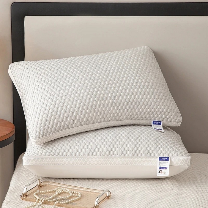 91家纺网 家纺一手货源 找家纺 浩宇家纺 2025新款凉豆豆枕芯外贸畅品枕头家用舒适网边透气四季款（支持定制） 灰色