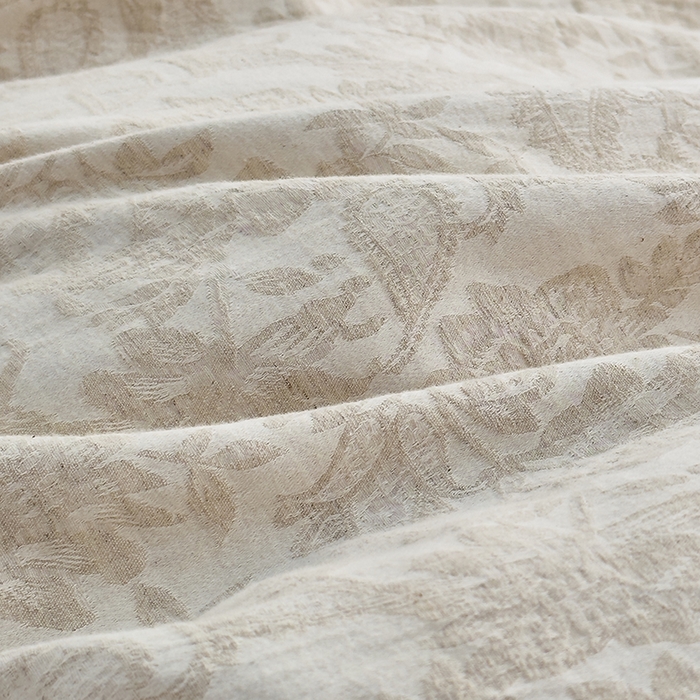 91家纺网 家纺一手货源 找家纺 （总）贝尔 2025新款棉麻色织提花双层纱