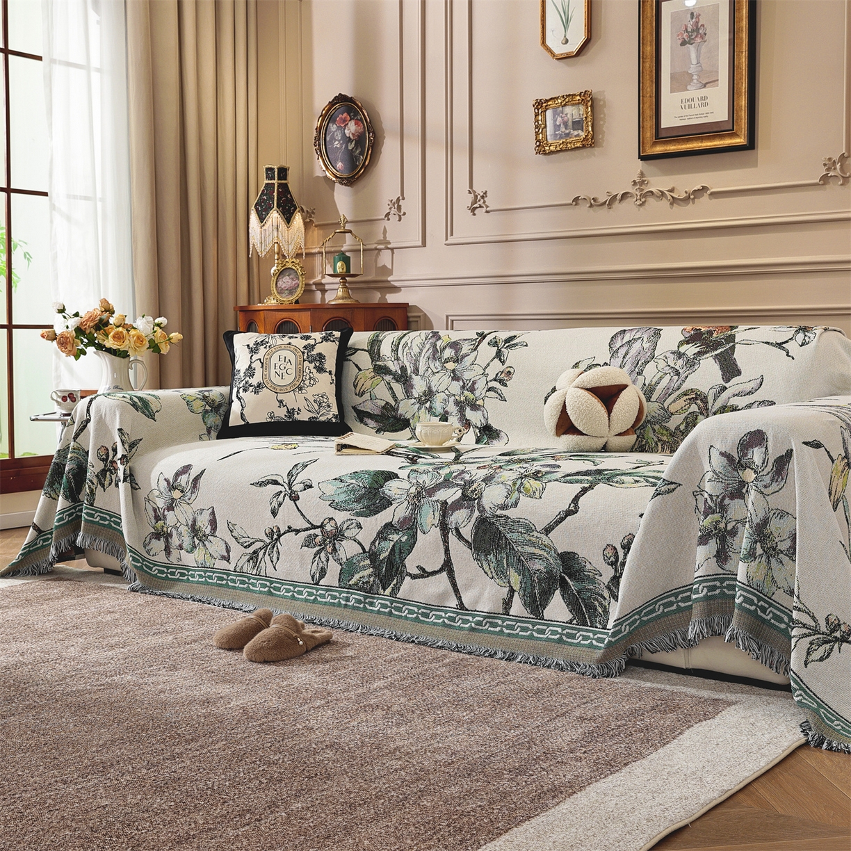 （总）共鸣沙发垫 2025新款棉纱提花沙发巾