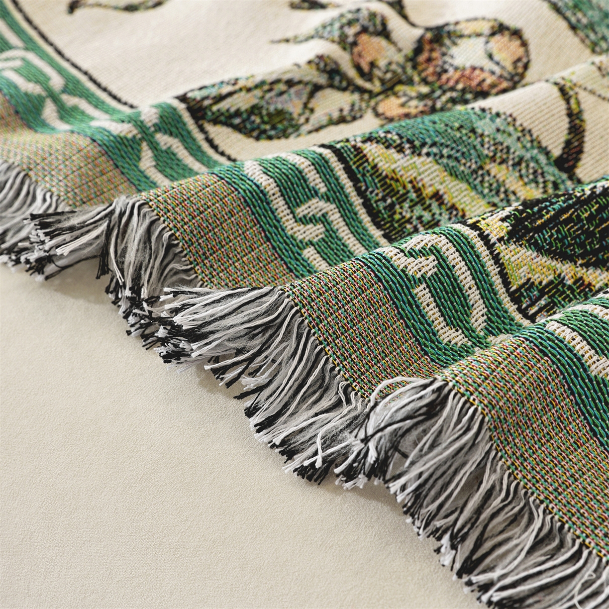 91家纺网 家纺一手货源 找家纺 （总）共鸣沙发垫 2025新款棉纱提花沙发巾