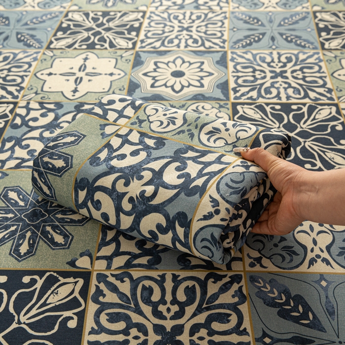 91家纺网 家纺一手货源 找家纺 眠博士 2025新款全棉混纺生态磨毛印花单床单 磨毛床单-浪漫蓝布