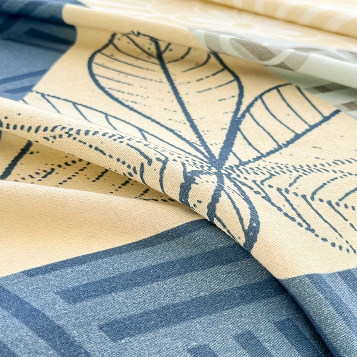 91家纺网 家纺一手货源 找家纺 眠博士 2025新款全棉混纺生态磨毛印花单床单 磨毛床单-绿叶秋风