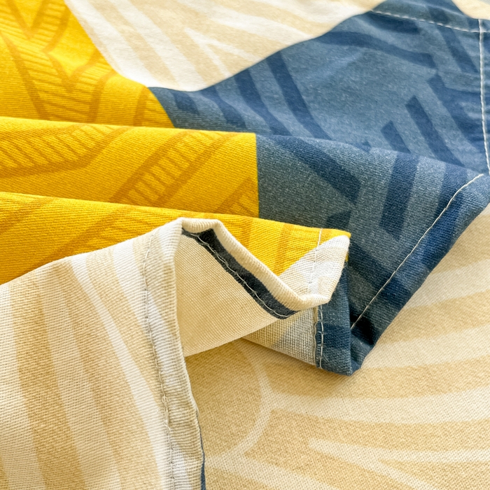 91家纺网 家纺一手货源 找家纺 眠博士 2025新款全棉混纺生态磨毛印花单床单 磨毛床单-绿叶秋风