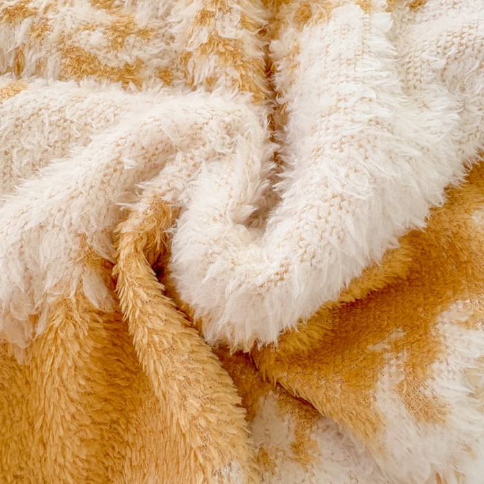 91家纺网 家纺一手货源 找家纺 潮邦创意家居 2025新款250G双色阳离子提花手工小球毯毛毯毯子暖球絮语 暖球絮语-暖橙