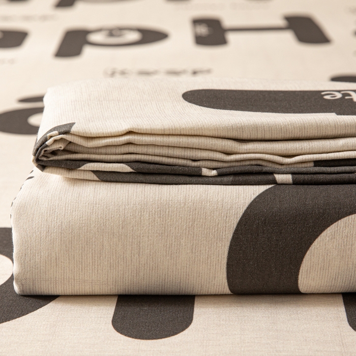 91家纺网 家纺一手货源 找家纺 眠博士 2025新款全棉混纺生态磨毛印花单床单 磨毛床单-兔先生