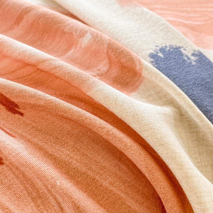 91家纺网 家纺一手货源 找家纺 眠博士 2025新款全棉混纺生态磨毛印花单床单 磨毛床单-油画花