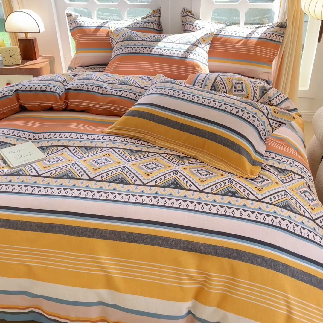 91家纺网 家纺一手货源 找家纺 （总）眠博士 2025新款全棉混纺生态磨毛印花四件套