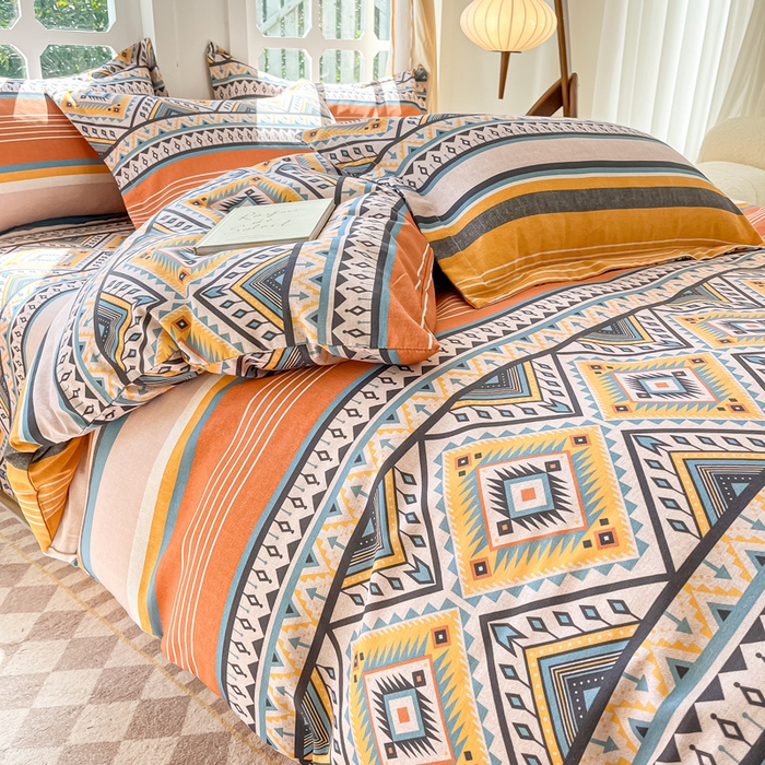 91家纺网 家纺一手货源 找家纺 （总）眠博士 2025新款全棉混纺生态磨毛印花四件套