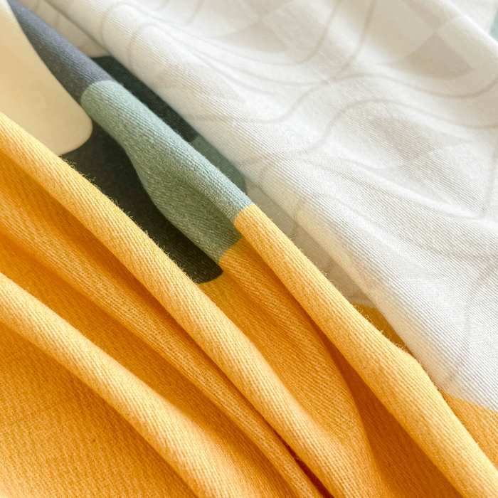 91家纺网 家纺一手货源 找家纺 眠博士 2025新款全棉混纺生态磨毛印花单枕套 磨毛枕套-菱形圆