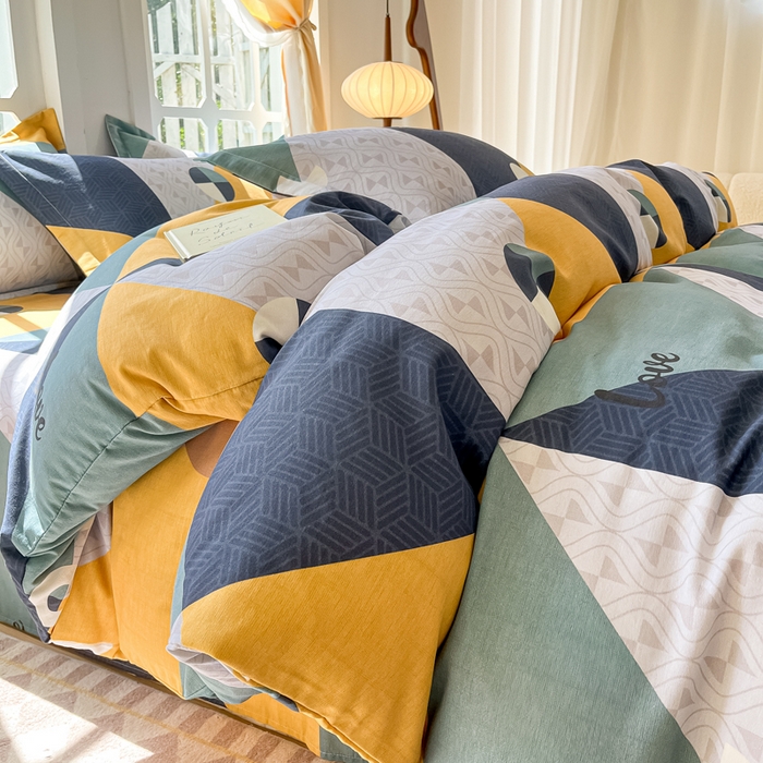 91家纺网 家纺一手货源 找家纺 （总）眠博士 2025新款全棉混纺生态磨毛印花四件套