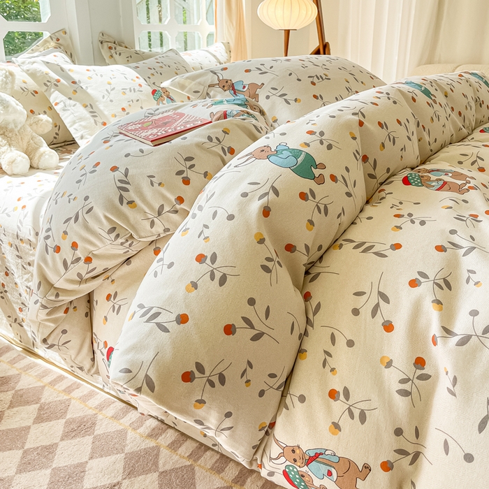 91家纺网 家纺一手货源 找家纺 （总）眠博士 2025新款全棉混纺生态磨毛印花四件套