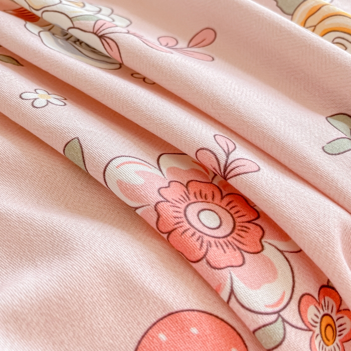 91家纺网 家纺一手货源 找家纺 眠博士 2025新款全棉混纺生态磨毛印花单枕套 磨毛枕套-兔姑娘