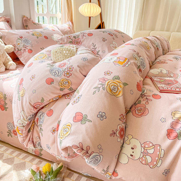 91家纺网 家纺一手货源 找家纺 （总）眠博士 2025新款全棉混纺生态磨毛印花四件套