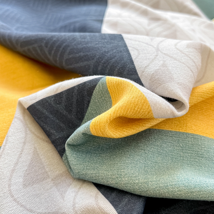 91家纺网 家纺一手货源 找家纺 眠博士 2025新款全棉混纺生态磨毛印花四件套 磨毛四件套-菱形圆