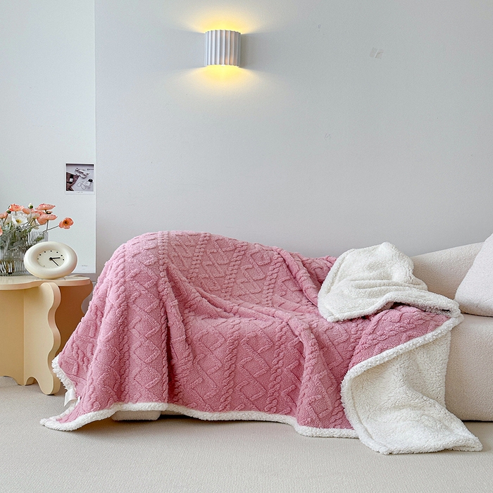 91家纺网 家纺一手货源 找家纺 （总）梵希良品家纺 2025新款新款塔芙绒羊羔绒双层毯子加厚盖毯办公室午休沙发毯毯子