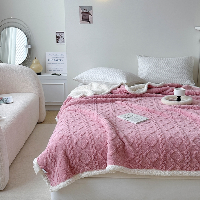 91家纺网 家纺一手货源 找家纺 （总）梵希良品家纺 2025新款新款塔芙绒羊羔绒双层毯子加厚盖毯办公室午休沙发毯毯子