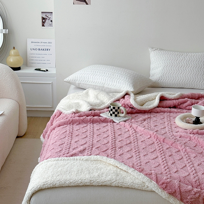 91家纺网 家纺一手货源 找家纺 （总）梵希良品家纺 2025新款新款塔芙绒羊羔绒双层毯子加厚盖毯办公室午休沙发毯毯子