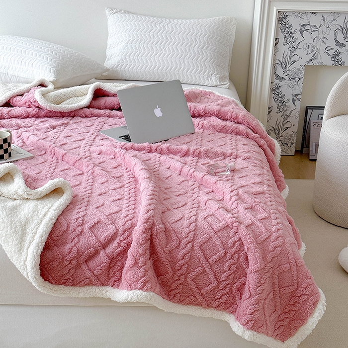 91家纺网 家纺一手货源 找家纺 （总）梵希良品家纺 2025新款新款塔芙绒羊羔绒双层毯子加厚盖毯办公室午休沙发毯毯子