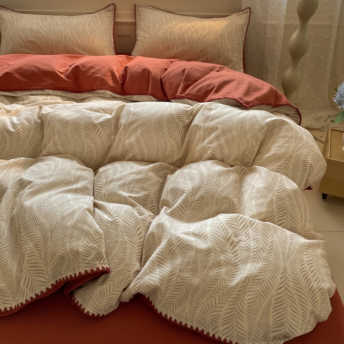 91家纺网 家纺一手货源 找家纺 （总）如一 2025新款加厚全棉磨毛三角针四件套