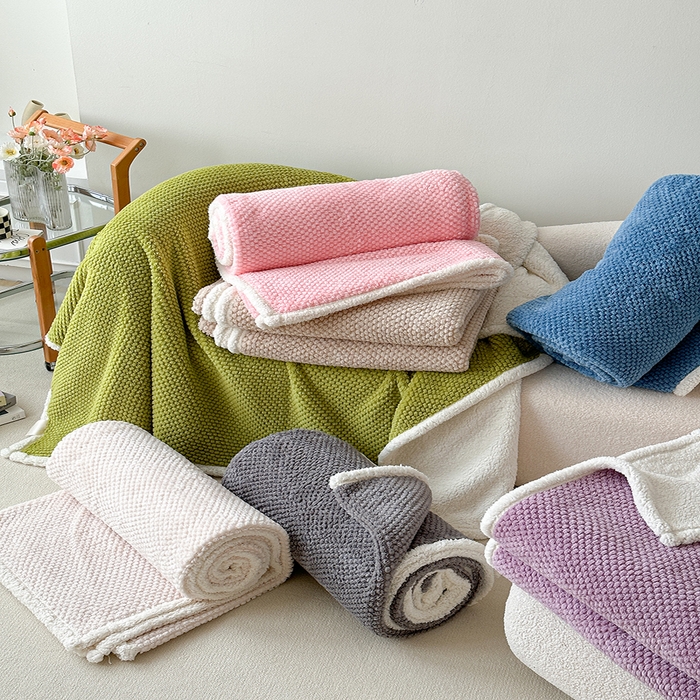 91家纺网 家纺一手货源 找家纺 （总）梵希良品家纺 2025新款玫瑰绒毛毯珊瑚绒小毯子办公室午睡毯床上用盖毯沙发毯毯子