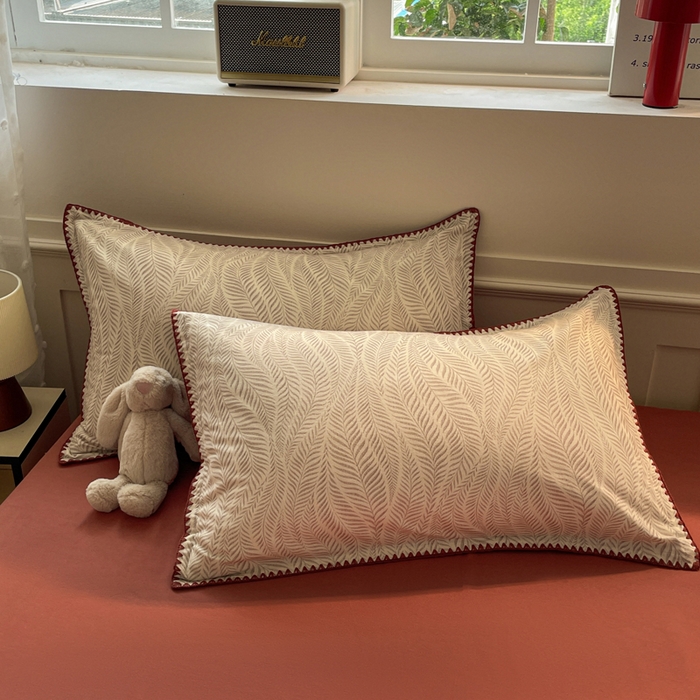 91家纺网 家纺一手货源 找家纺 如一 2025新款加厚全棉磨毛三角针四件套 原野-桔