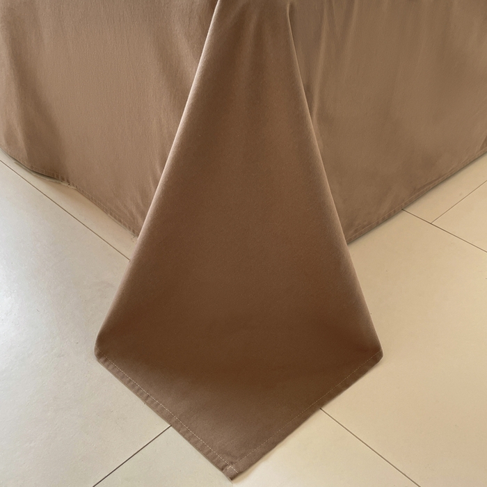 91家纺网 家纺一手货源 找家纺 如一 2025新款加厚全棉磨毛三角针四件套 摩登-咖