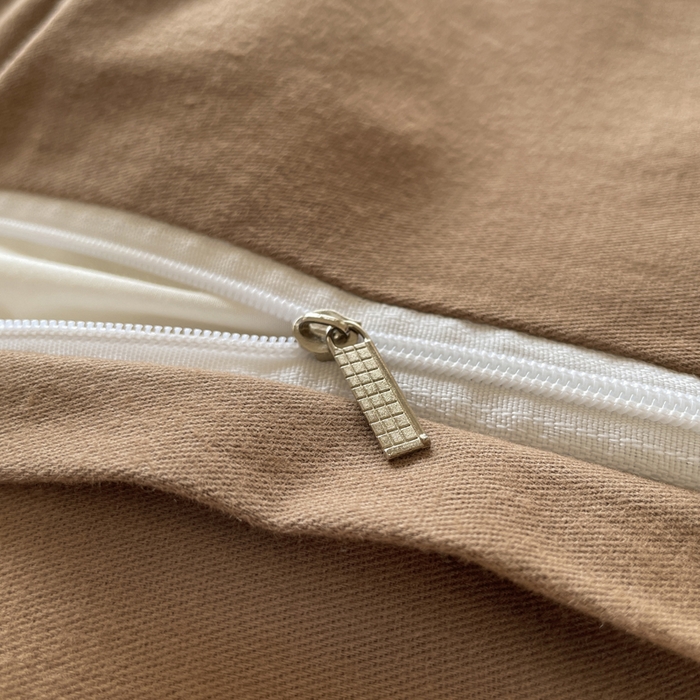 91家纺网 家纺一手货源 找家纺 如一 2025新款加厚全棉磨毛三角针四件套 摩登-咖