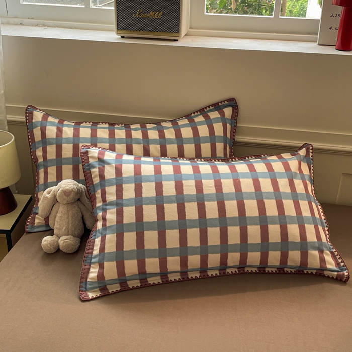 91家纺网 家纺一手货源 找家纺 如一 2025新款加厚全棉磨毛三角针四件套 摩登-咖